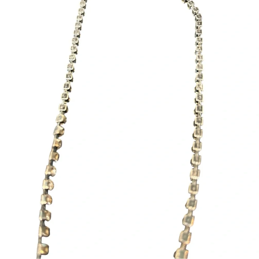 Loren Ralph Loren Silver Rhinestone Necklace - Picture 8 of 8